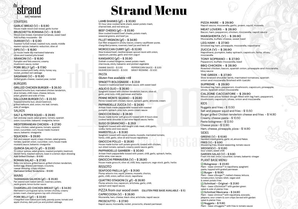 Menu Highlights — Breakfast, Brunch, Lunch & Coffee